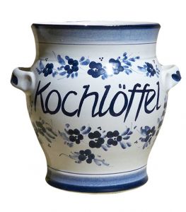 Kochlöffebehälter bauchig - Dekor Streublume